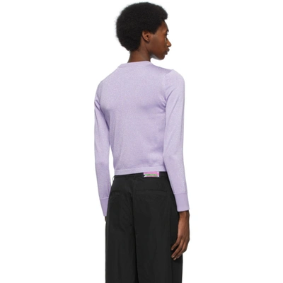 Shop Marc Jacobs Purple Heaven By  Sparkle Cardigan In 533 Lilac