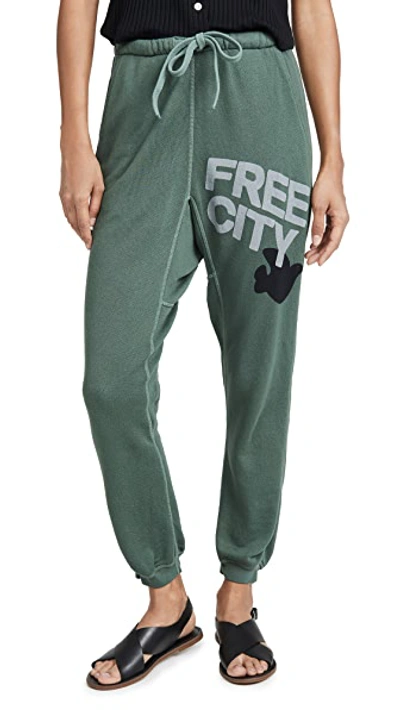 Shop Freecity Superfluff Pocketlux Sweatpants In Bush Jump