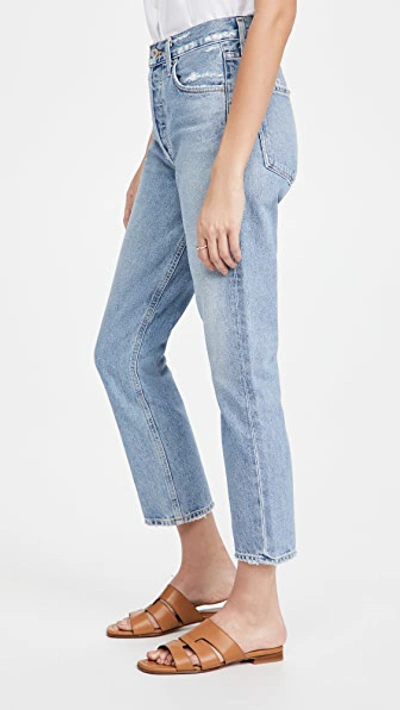 Citizen Of Humanity Refresh Elsa Mid-rise Slim Fit Cropped Denim In Hot Spring