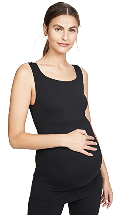 Shop Blanqi Maternity Belly Support Tank Top Deepest Black