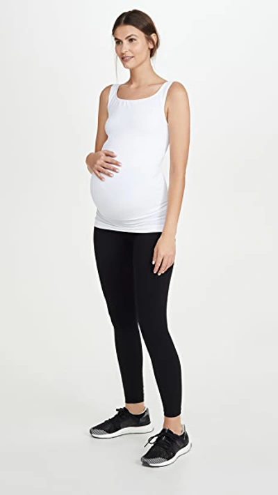 Shop Blanqi Maternity Belly Support Tank Top In Winter White