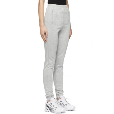 Shop Wardrobe.nyc Grey Side Zip Leggings In Grey Marl