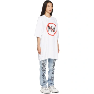 Shop Vetements White 'no Mainstream' T-shirt