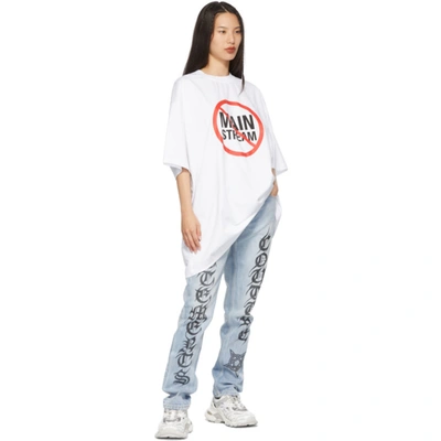 Shop Vetements White 'no Mainstream' T-shirt