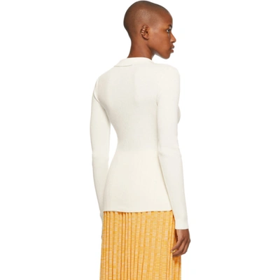 Shop Christopher Esber Off-white Double-buttoned Cardigan