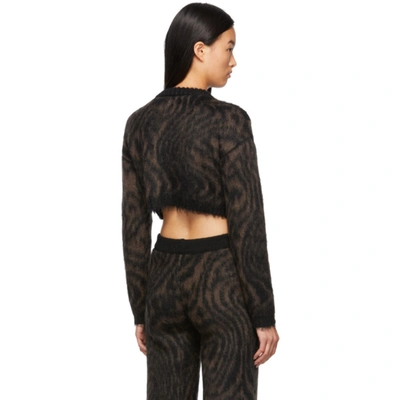 Shop Opening Ceremony Black & Brown Heartwood Sweater In Tobacco/black
