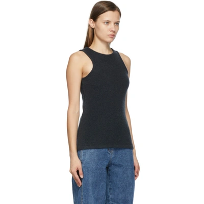 Shop Low Classic Black Boucle Tank Top In Charcoal