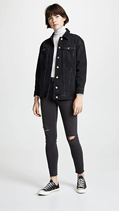 Shop Madewell High Rise Skinny Jeans In Black Sea