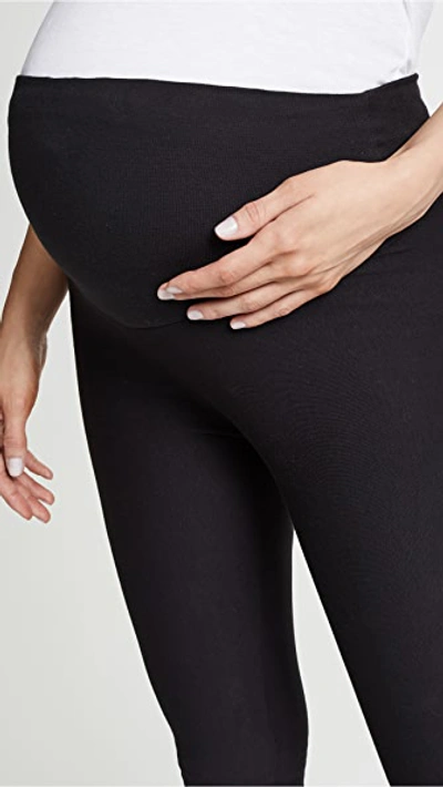 Shop Plush Fleece Lined Maternity Leggings Black