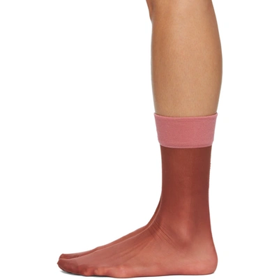 Shop Dries Van Noten Burgundy & Pink Fogal Edition Socks In 703 Brown