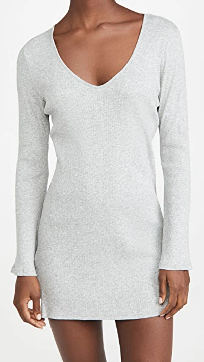 Shop Skin Romina Sleepshirt In Heather Grey