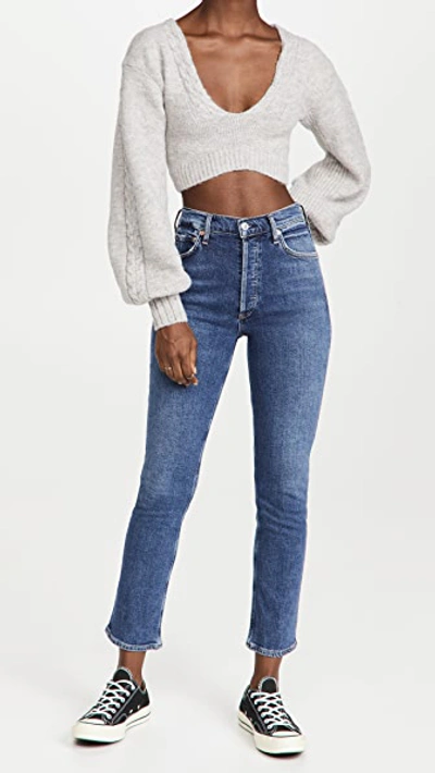 Shop For Love & Lemons Amelia Crop Sweater