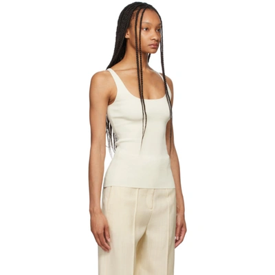 Shop Totême Off-white Compact Knit Tank Top In Ivory