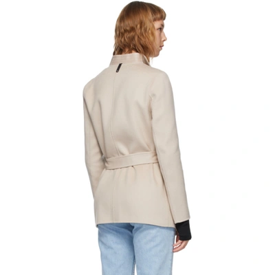 Shop Mackage Beige Wool Azara Jacket In Sand