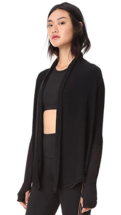 Shop Alala Jet Set Cardigan In Black