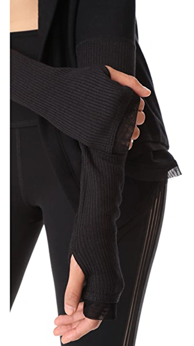 Shop Alala Jet Set Cardigan In Black