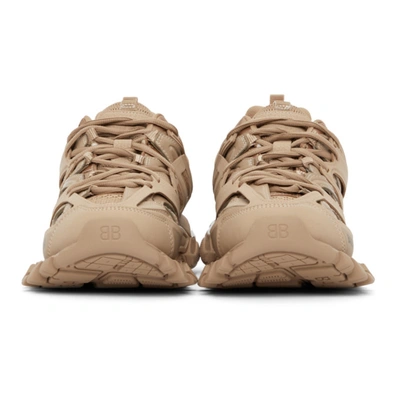 Shop Balenciaga Beige Track Sneakers In 9870 Beige