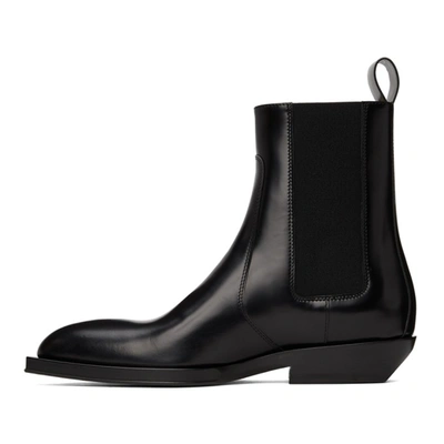 Shop Bottega Veneta Black Chisel Chelsea Boots In 1000 Black