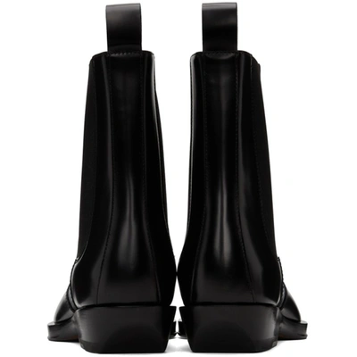 Shop Bottega Veneta Black Chisel Chelsea Boots In 1000 Black