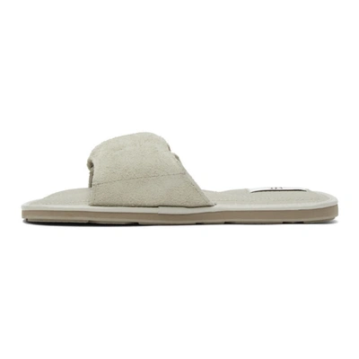 Shop Eytys Grey Suede Bellagio Sandals In Dust