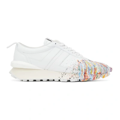 Shop Lanvin White Gallery Dept. Edition Leather Bumpr Sneakers In 00s1 Optic White/mul