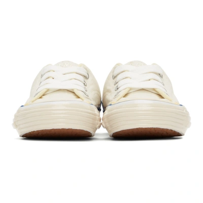 Shop Lanvin Off-white Vulcanized Mlted Sneakers In 0100 Optic White/whi
