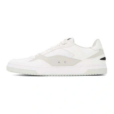 Shop Hugo White & Grey Switon Tennis Sneakers In 120 White
