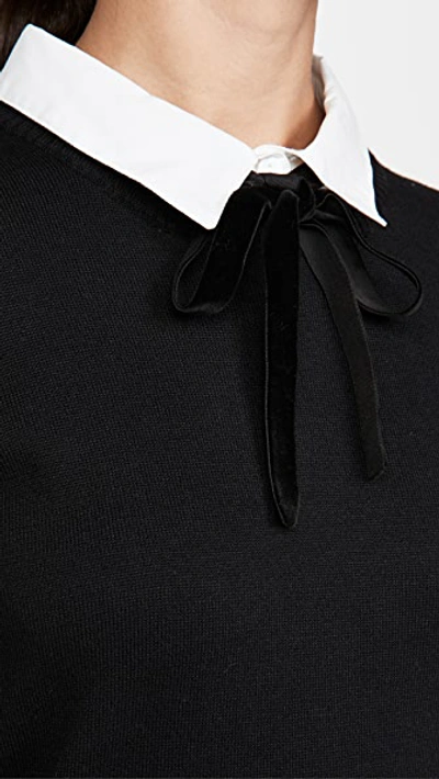 English Factory Combo Shirtdress In Black And White