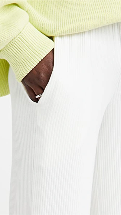 Shop Askk Ny Ribbed Knit Pants In White