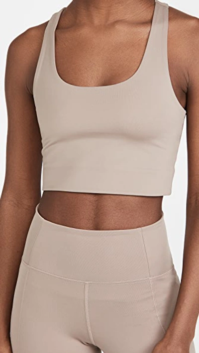 Shop Girlfriend Collective Paloma Sports Bra In Limestone