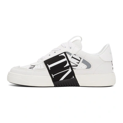 Shop Valentino White & Black 'vl7n' Low Sneakers In 24p Bianco/