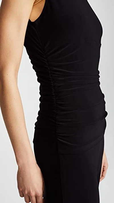 Norma Kamali Kamali Kulture Shirred Waist Jumpsuit Black In Black
