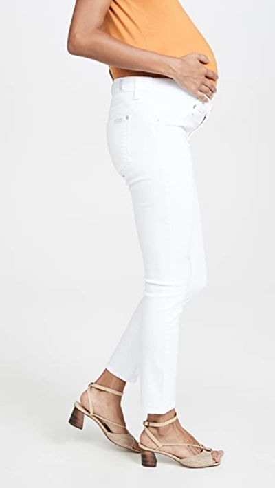 Shop 7 For All Mankind The Ankle Skinny Maternity Jeans Clean White