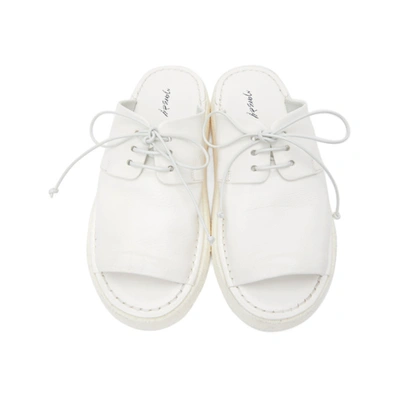 Shop Marsèll White Gomme Sanpomice Lace-up Sandals In 110 Bianco