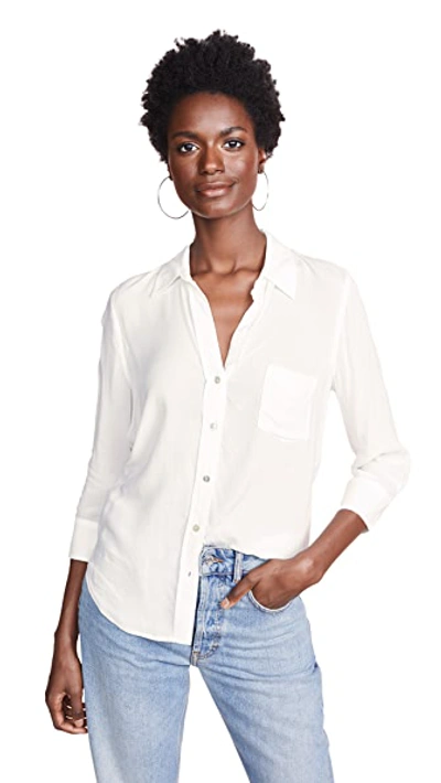 Shop L Agence Ryan 3/4 Sleeve Blouse Ivory