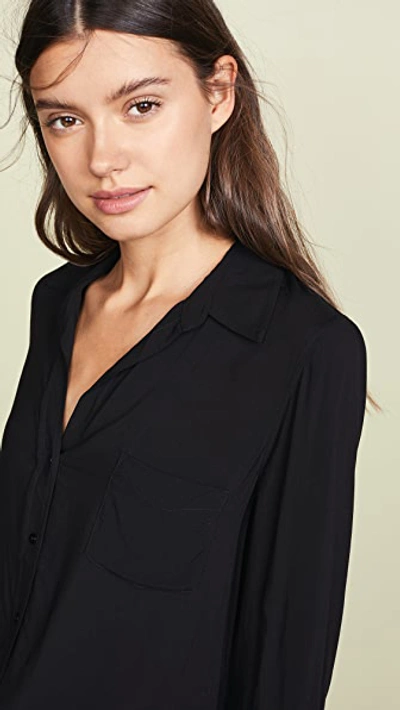 Shop L Agence Ryan 3/4 Sleeve Blouse In Black