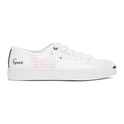 Shop Converse White Tyvek® Jack Purcell Rally Low Sneakers In Wht/blu/red