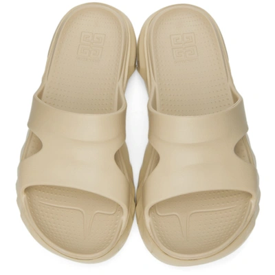 Shop Givenchy Beige Marshmallow Sandals In 285-sand