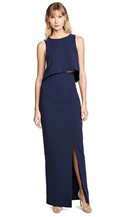 Black Halo Kacie 2 Piece Maxi Dress In Pacific Blue