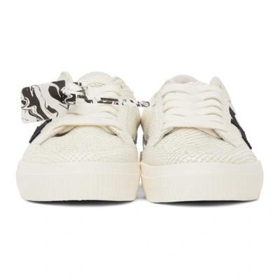 Shop Off-white White Snake Low Vulcanized Sneakers In White Black