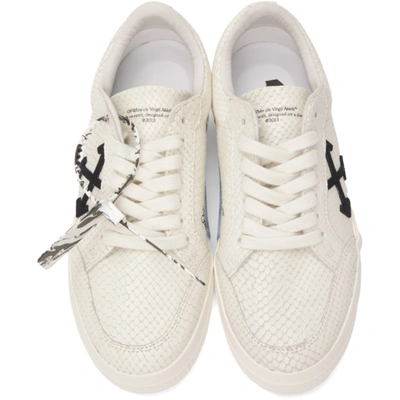 Shop Off-white White Snake Low Vulcanized Sneakers In White Black