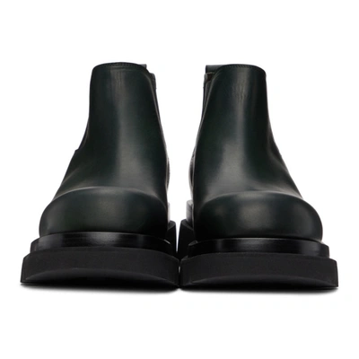 Shop Bottega Veneta Green Low 'the Lug' Chelsea Boots In 3381 Bottle Green