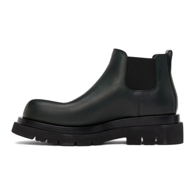 Shop Bottega Veneta Green Low 'the Lug' Chelsea Boots In 3381 Bottle Green