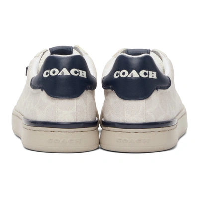 Coach Signature Tennis Cup Sole Low-top Sneakers Chalk Cobalt