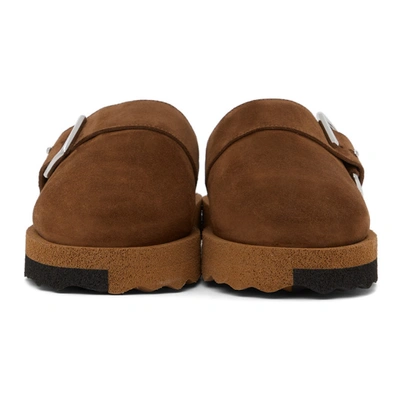 Shop Off-white Brown Comfort Slippers In Brown Black