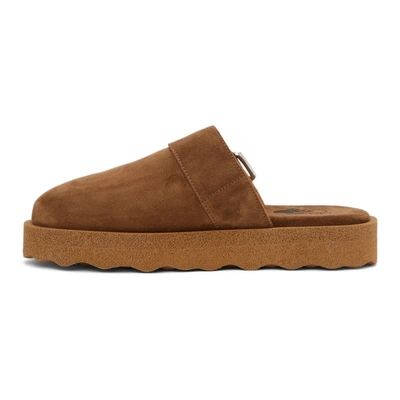 Shop Off-white Brown Comfort Slippers In Brown Black