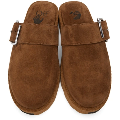 Shop Off-white Brown Comfort Slippers In Brown Black