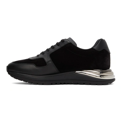 Shop Ferragamo Black Suede Brooklyn Low Sneakers In 019 Nero