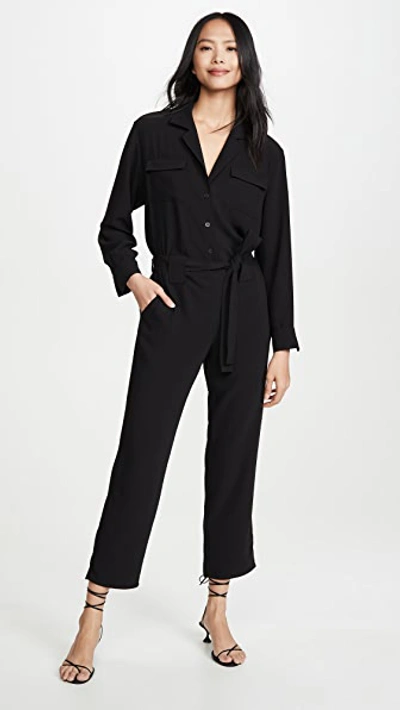 Shop Amanda Uprichard Micki Jumpsuit In Black