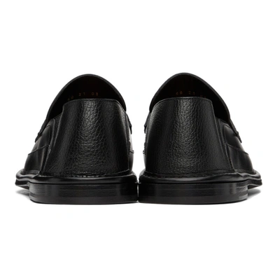 Shop Loewe Black Slip-on Loafers In 1100 Black